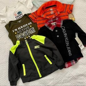 6 Piece Baby Boy's Clothes Bundle / Lot size 12 months Nike Carter’s Calvin